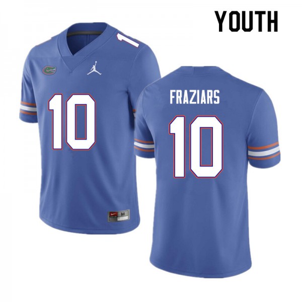 Youth #10 Ja'Quavion Fraziars Florida Gators College Football Jersey Blue